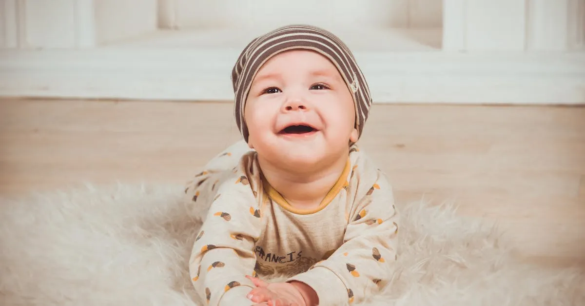 Baby exploring on all fours