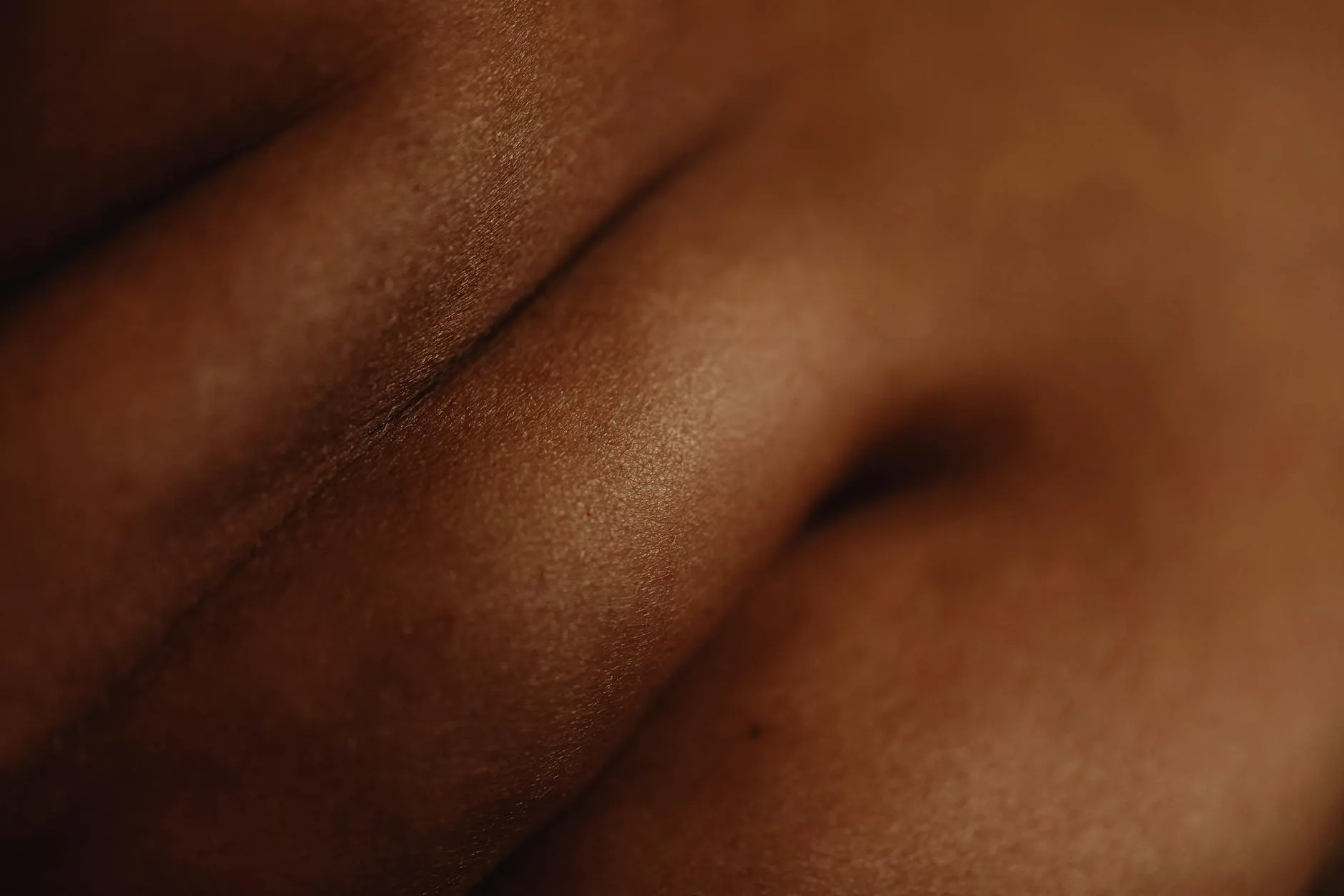 Close-up on a newborn's skin